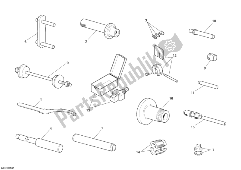 All parts for the Workshop Service Tools, Frame of the Ducati Superbike 848 USA 2008